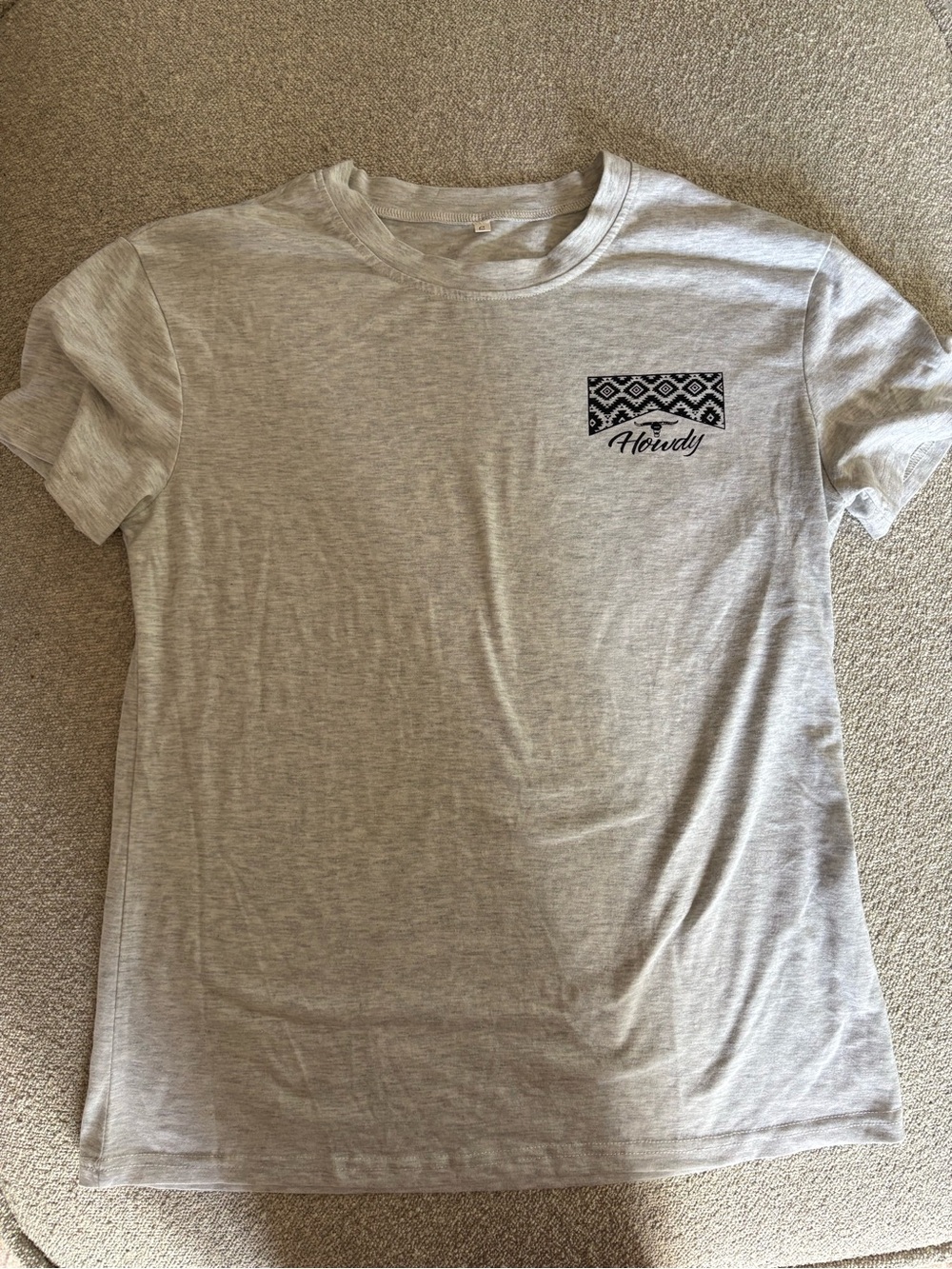 Light Gray cowgirl graphic